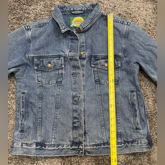 Cabela’s cotton blue denim jean long sleeve button down jacket coat size M - Picture 15 of 17
